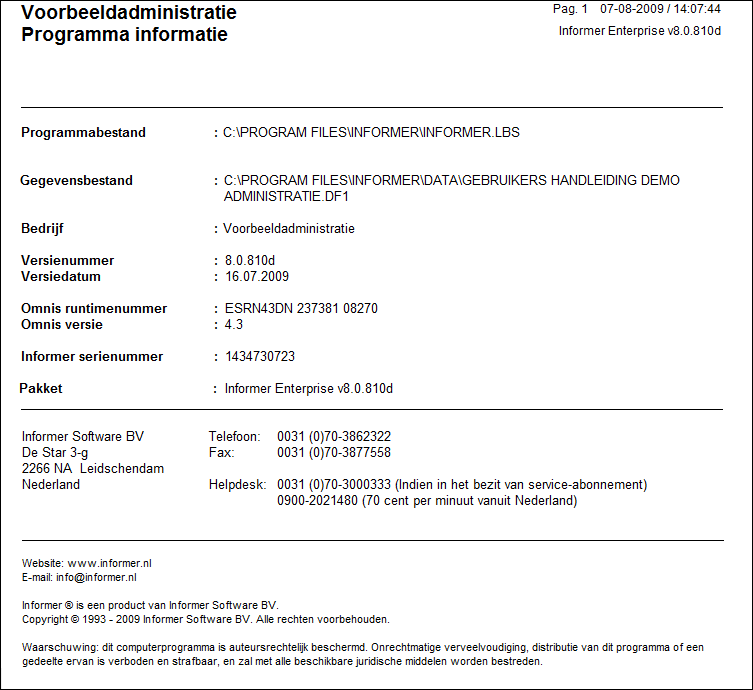 OverzichtProgrammaInformatie